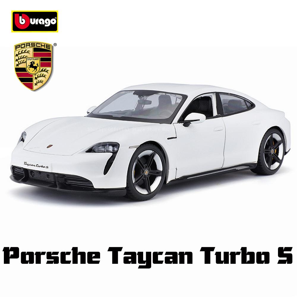 AKEZM1 Bburago 1:24 Porsche 911 GT3 Taycan Turbo S 718 Boxster simulation alloy car model crafts decoration collection toy tools gift