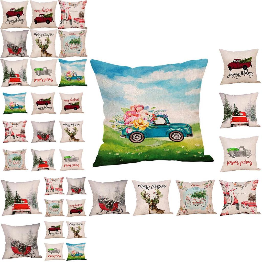 Capas de Almofada de Linho Luxuosas de Natal Para Sofá e Carro Belo Design Festivo