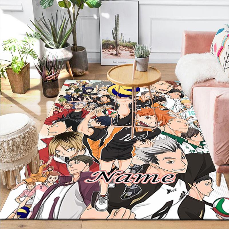 Custom 1Pc Haikyuu Team Spirit Rug Office Carpet Indoor Outdoor Entrance Doormat Nonslip Soft And Comfortable Living Room D291581