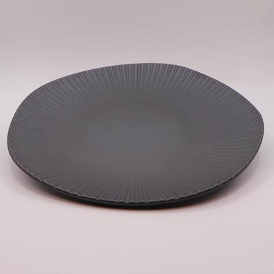 [ware Hendey] 24cm Designer Plate, Unbreakable, Made In Japan, Premium Black, Heat Resistant (240°C), Dishwasher and Microwave Safe, Durable Plastic