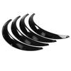 4 Pieces 850mm 33.5 Inch Flexible Car Front and Rr Flares Extra Wide Car Body Wheel Arches   Fitment ABS Black