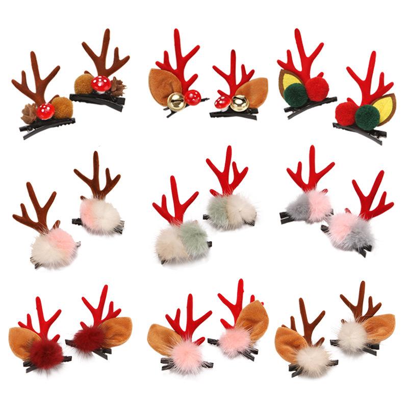Beliebte beflockte Weihnachts-Haarspangen & Stirnbänder - Japanischer und Koreanischer Stil