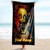 1PC Custom Name Dark Doll Mystery Beach Towel Highly Absorbent And Sand-Resistant Towel for Swimming, Pool, Yoga, And Travel Lightweight