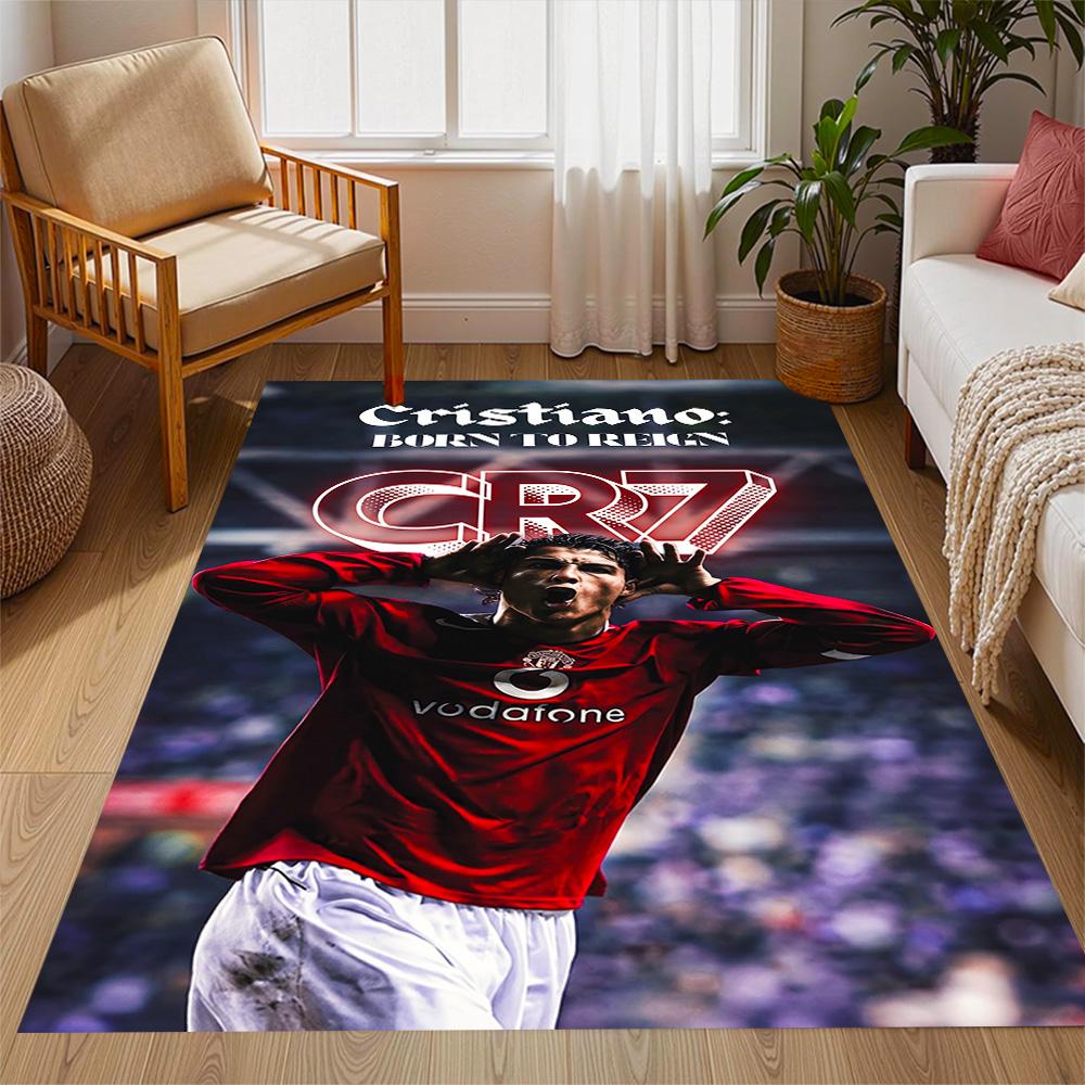 Ronaldo's Number Seven Jersey Floor Mat Perfect for Decorate Room Playrooms Bedrooms Game Room Antislip Carpet Anime Office Decor Wedding Party Gift