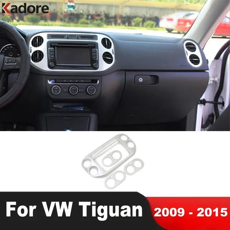 For Volkswagen Vw Tiguan 2009-2015 Matte Car Center Navigation Panel Air Condition Vent Outlet Cover Trim Interior Accessories