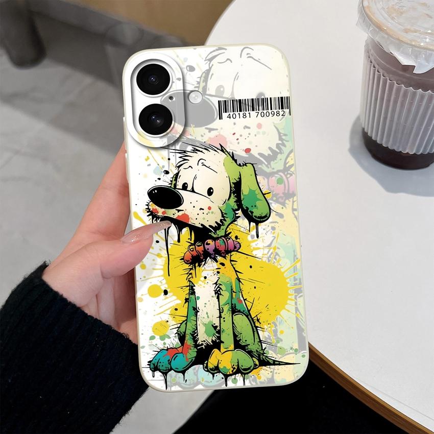 Suitable For iPhone 17 Air Pro Max Phone Case Cute Face Mask Dog Pattern Screen Protector Fashion Shell For iPhone Shockproof Silicone Soft Back Cover