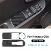 Real Soft Carbon Fiber Sticker LHD RHD For Renault Clio 3 2013 2014 2015 2016 2017 2018 Car Front Window Lift Frame Interior