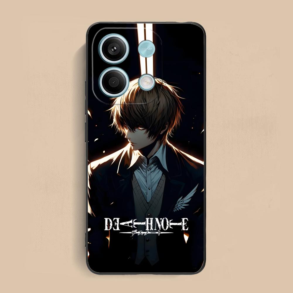 Death Note Kira Light Mobile Phone Case for Xiaomi Redmi Note 14 13 12 11 S Pro Plus 4G 5G Colorful Printing Cover Cover Pretty