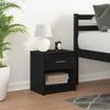 Nightstand with Drawer Black 39 X 28 X 41 Cm