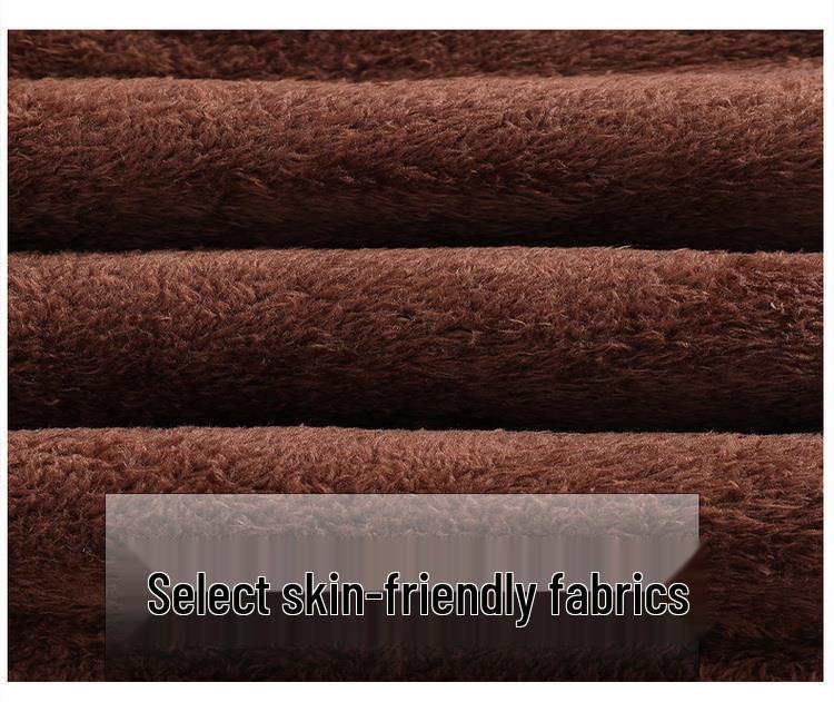 Women's High-Waist Fleece-Lined Lambswool Cotton Pants for Winter