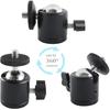 EXMAX 360 Degree Swivel Mini Tripod Ball Head with 1/4” Screw Thread Base for DSLR Camera Camcorder LED Light Tripod Monopod Bracket Compatible