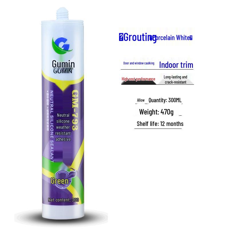 Solid Folk Glass Glue: Fast-Drying Waterproof Silicone Sealant - Weatherproof, Mildew-Proof, Transparent & White Porcelain Glue