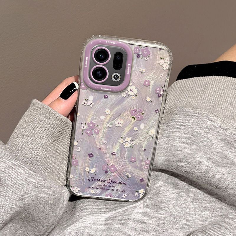 Applicable To Vivos50 Mobile Phone Case, New High-end VIVOs50promini Small Fresh and Anti-purple Small Floral