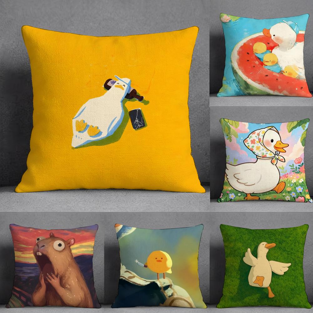 Funny And Surprising Duck Pillow Case Pillowcase Doublesided Printed Sofa Cushion Bedroom Headboard Pillow