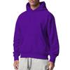 Mens Solid Fleece Hooded Sweatshirt Casual Loose Sports Long Sleeve Pullover