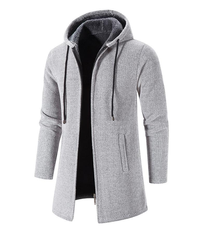 Sweatwear Men's Hoodies Long Sleeve Sweatshirts for Men Zipper Hooded Mens Oversize Winter Top Jacket Coat Black Sweater