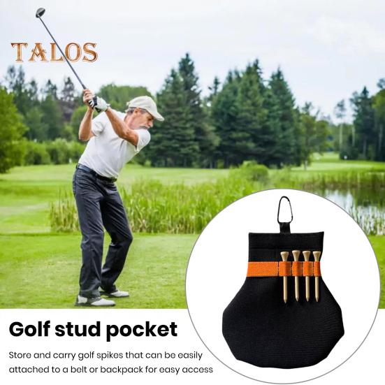 Porta Tees para Bolas de Golfe Neoprene Bolsa para Bolas de Golfe com Clipe Acessórios de Golfe Portáteis Bolsa de Transporte para Golfistas