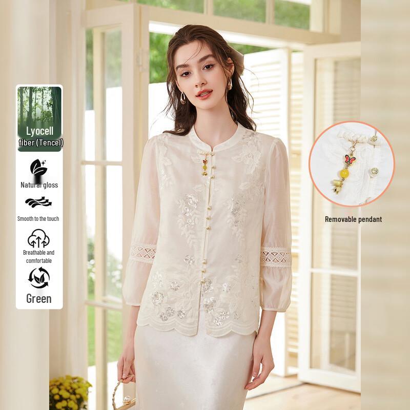 Women s New Chinese Style Lace Cardigan L