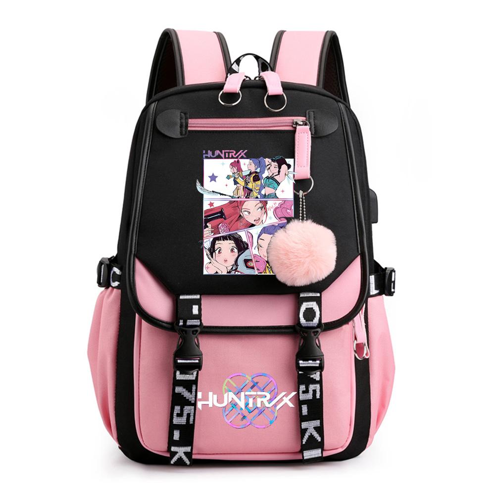 Anime New Cartoon K-pop Printed Backpack Schoolbag for Teenager Student Girl Boy Bookbag Large Capacity Travel Bag Kid Gift Rucksak