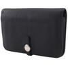 HERMES Dogon Duo Purse black Togo unisex Used
