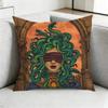 GGreek Mythology Art Medusa Square DoubleSided Printed Pillow Case Bedroom Bedside Pillow Sofa Cushion Cover Gift