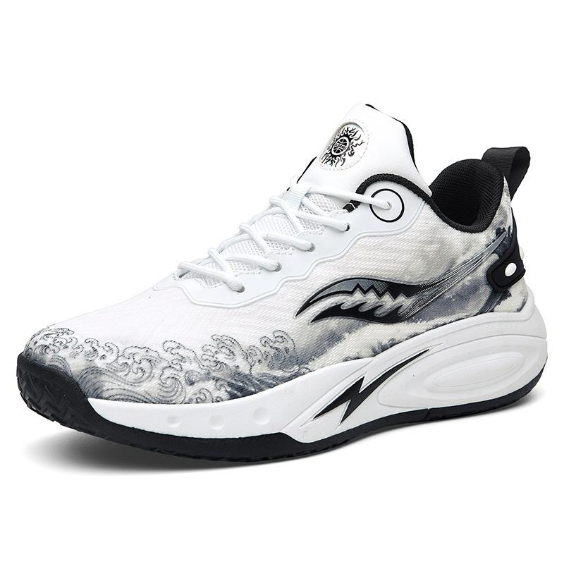 New Combat Mandarin Duck Basketball Shoes Men's Casual Sports Running Shoes Teenagers Primary and Secondary School Students Cement Ground Men's Shoes