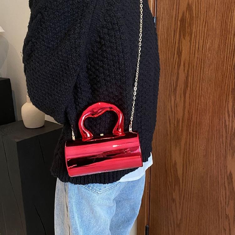 Contemporary Acrylic Cylinder Handbag Perfect for ShoppingTraveling and Dating