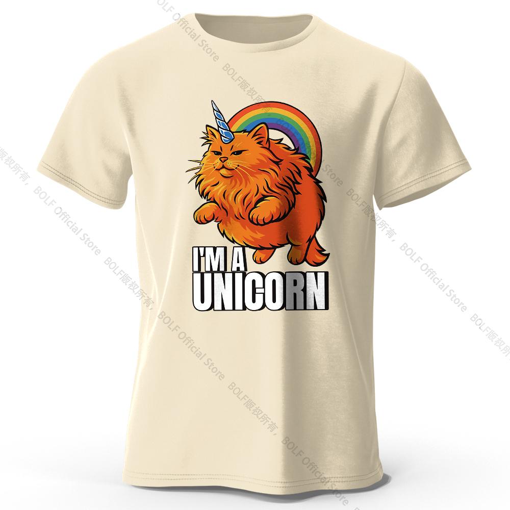 I'm A Unicorn Printed T-Shirt 100% Cotton Oversized Mythic Graphic Tees for Men Women Summer Tops Kawaii Streetwear