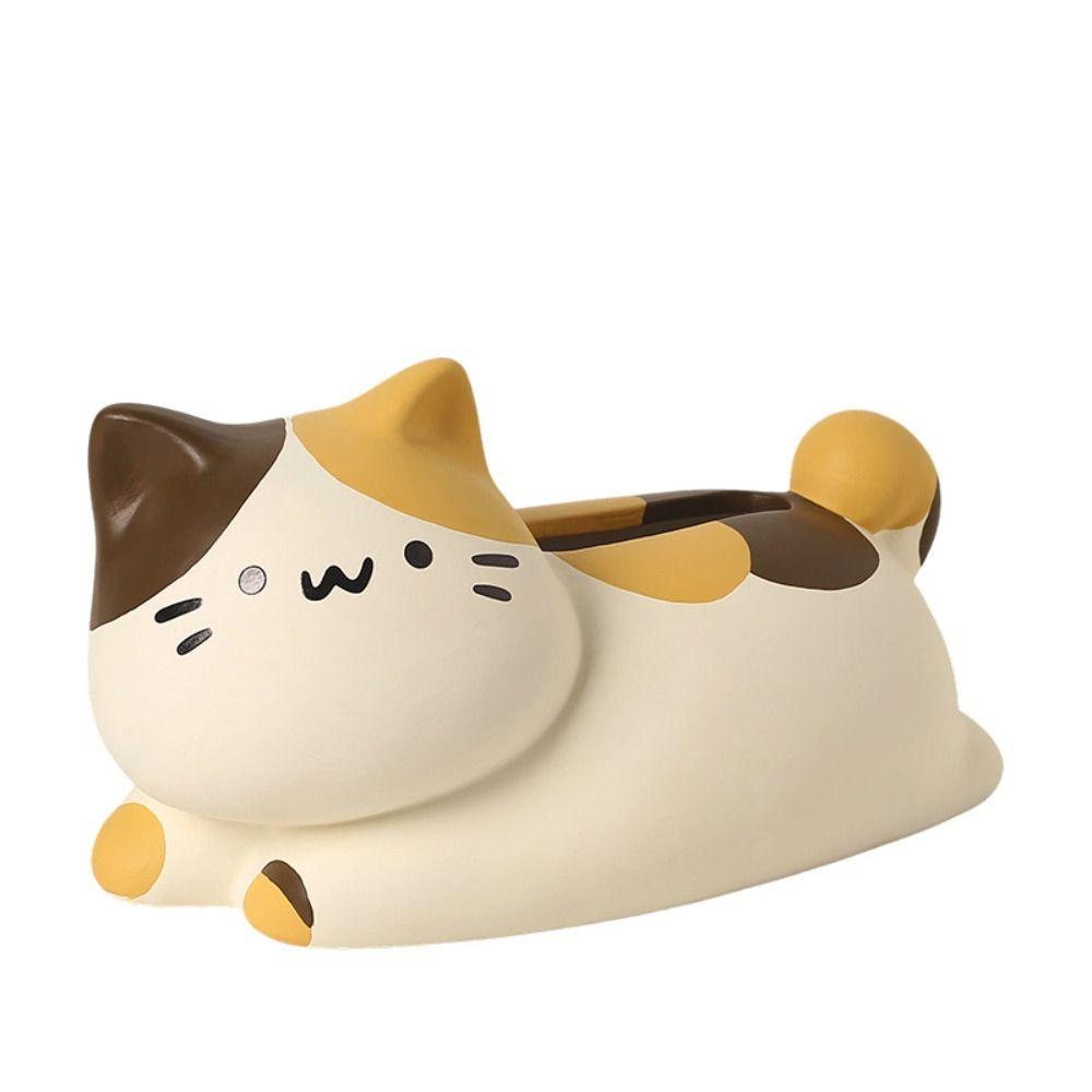 Ceramic Cat Tissue Box Luxury Paper Storage Holder Bathroom Decor Napkin Organizer  Hotel