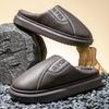 Winter Baumwollpantoffeln Herren Übergröße Haushalt Innen Nichtrutschend Warm Baumwollschuhe mit Samt Dicke Sohle