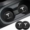 2 Stück Auto-Getränkeuntersetzer Wildleder Rutschfest Untersetzer Zubehör für Model 3 Y S X Cybertruck Juguete Roadster Coil Bonina SpaceX