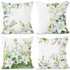 Elegant Artistic Floral Pattern Home Decor Pillowcase Bedroom Living Room Sofa Decoration Polyester Cushion Cover with Zipper