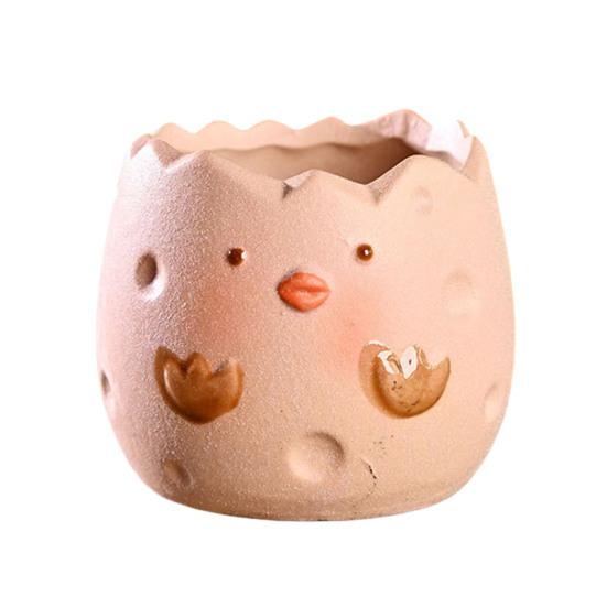 Ceramic Animal Plant Pot Cute Kitty Flowerpot with Drainage Hole Decorative Sheep Pig Planter for Succulents Home Room Office Desk Decor