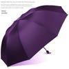 Large Thickened Windproof Reinforced Umbrella for Heavy Rain with Logo, Foldable Dual-Use Black Coating for Sun Protection and Uv Protection