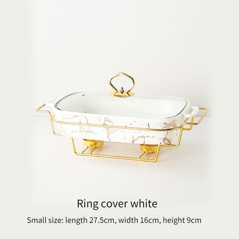 Creative Rectangular Double Ear Ceramic Casserole Household Tableware Light Fire Heating Hotel Dry Soup Pot