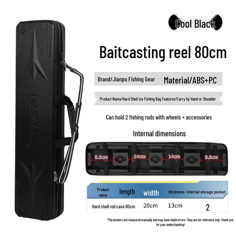 Fish Rod Bag for Raft, Lure, and Sea Fishing - No Disassembly Required, Fits Reel Line Groups, Multiple Models, Winter-Ready Storage.