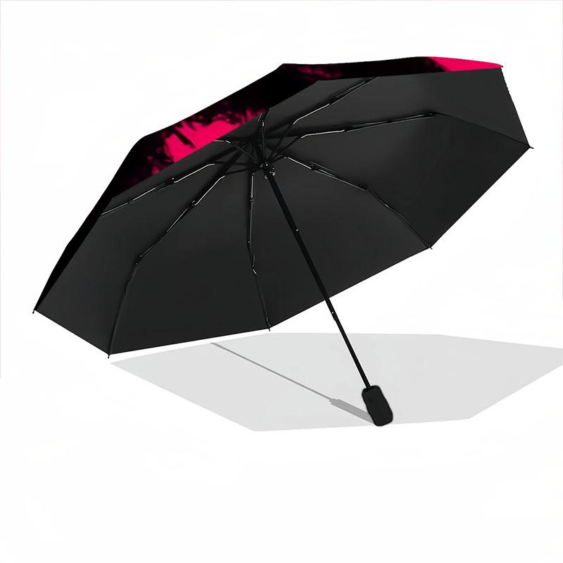 1pc Cat Night Automatic Folding Umbrella, Sturdy And Durable Automatic Folding Umbrella with 8 Ribs, Convenient for Outdoor Use024