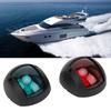 Paar Signallampen Kugelförmig Rot Grün LED Wasserdicht Bootsnavigationslicht DC12V 24V 3W Schwarz
