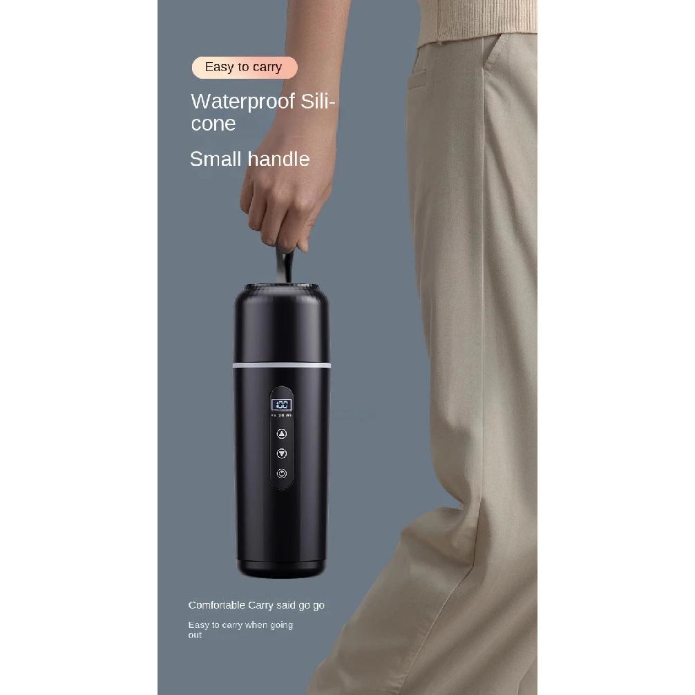 Termos Electric Încălzit pentru Mașină 12V 24V, 500ML, Sticlă de Apă cu Încălzire USB, Cană Termos Portabilă pentru Călătorii și Muncă