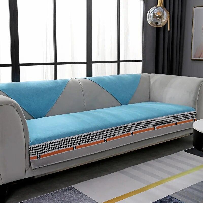 Chenille Fabric Sofa Cover Anti-slip Protector Seat Cover European Couch Cover Sofa Towel for Living Room Decor New sofa cushion