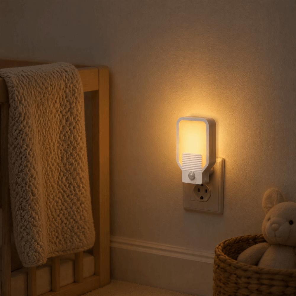 Red Light Motion Sensor Night Lights US/UK/EU Wireless Wall Lamp for Bathroom Bedroom Living Room