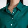 Virgio Women Crop Length Puff Sleeve Fitted Fit Shirt Collar Shirt