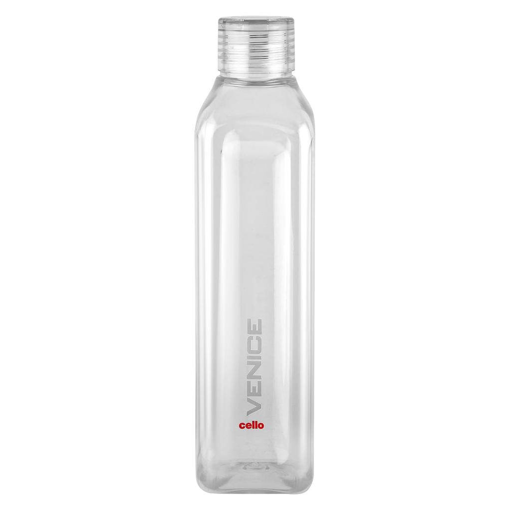 Cello Reusable Leakproof Fridge Bottles For Home Office Travel Use | 1000ml Unbreakable Water Bottle Set Of 3 | Transparent Sleek BPA-Free Design