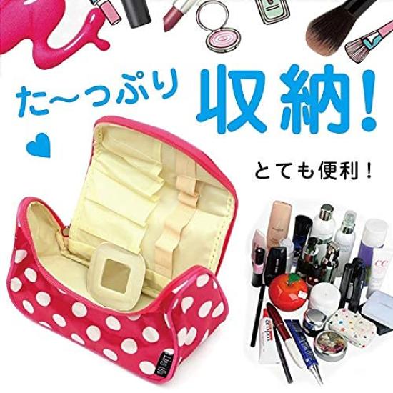 Lino Ulu Cosmetic Easy To Travel Gift Pouch, Functional, Use, Portable, Large, Women's, Vanity, (Rose)