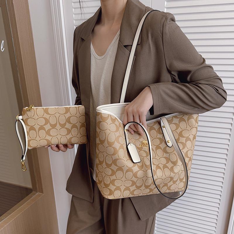 High-end large-capacity shopping bag women's bag new fashionable versatile handbag popular large bag messenger bag