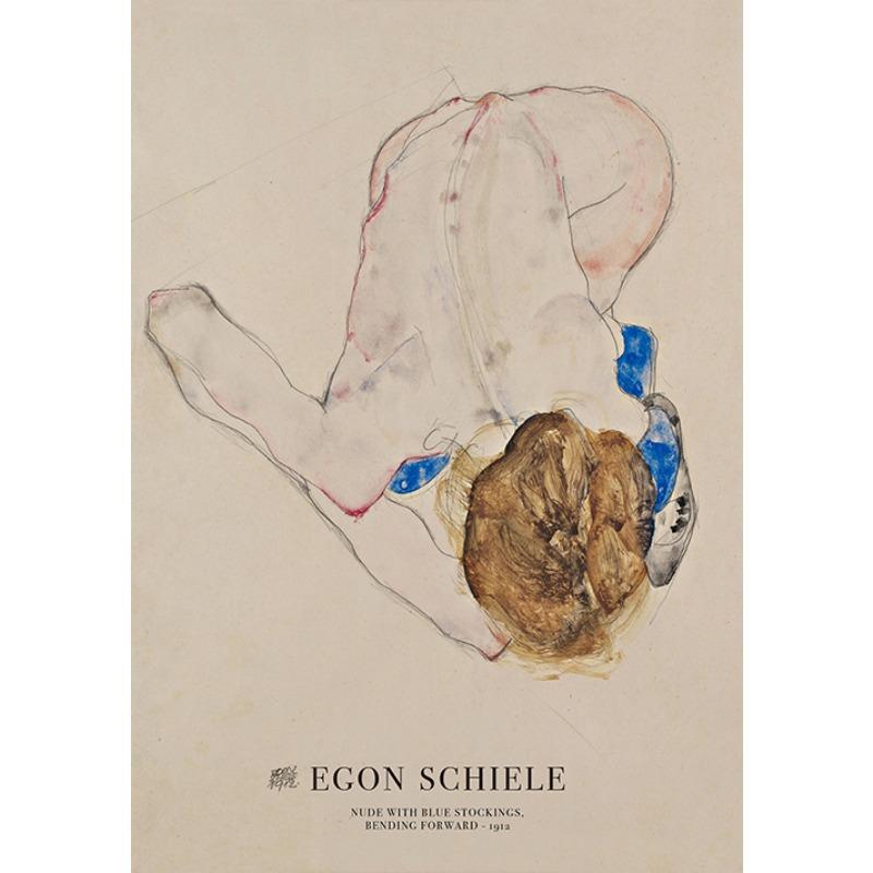 Klimt and Schiele Art Exhibition Print Gustav Klimt Vintage Garden Art Print Egon Schiele Women Famous Painting Decor Canvas Art
