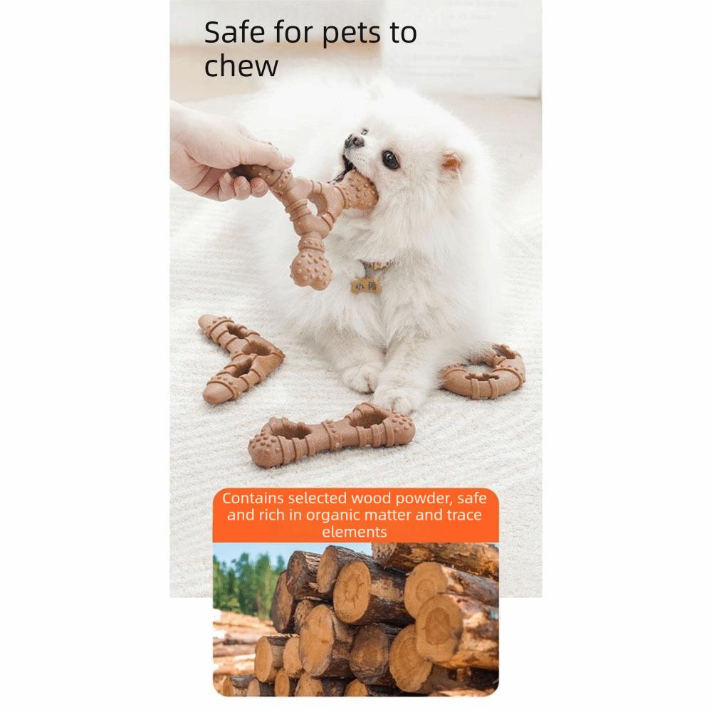 Bone-Like Shape Dog Teething Toy Natural Non-Toxic Imitation Bone Dog Toy Small Dogs