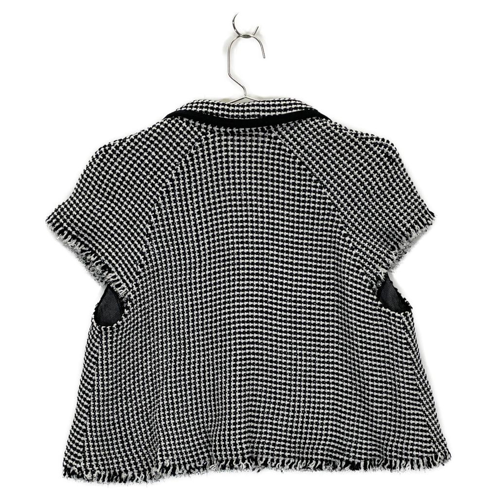 TAE ASHIDA Black X White Tweed Jacket TJ0609 Jacket 13 blackUsed