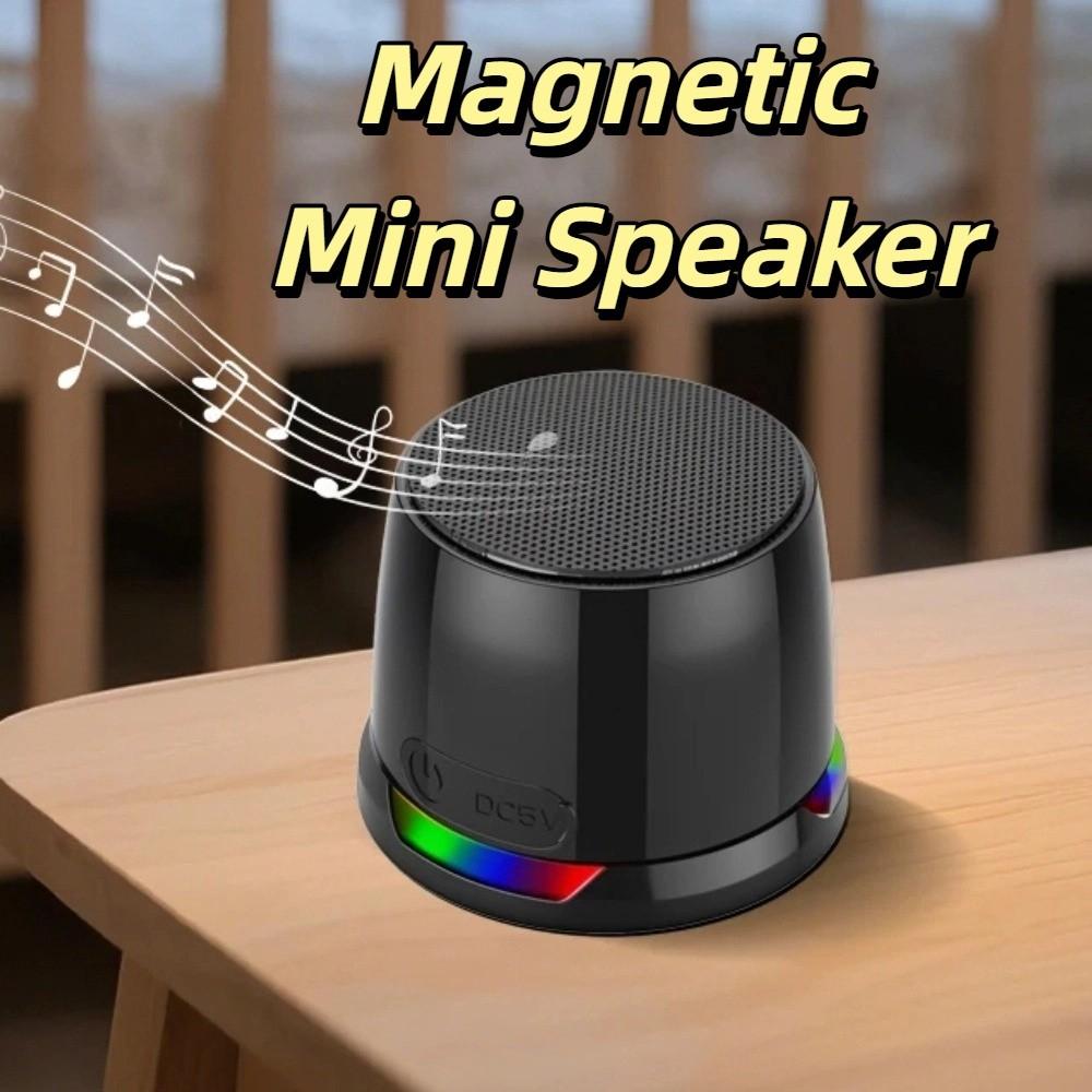 Bluetooth 5.3 Magnetic Mini Speaker Anti Lost Portable Sound Box RGB Light Speaker  Home Party