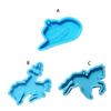 Cowboy Hat Horse Keychain Silicone Mold with Hole Pendant Handmade Mold